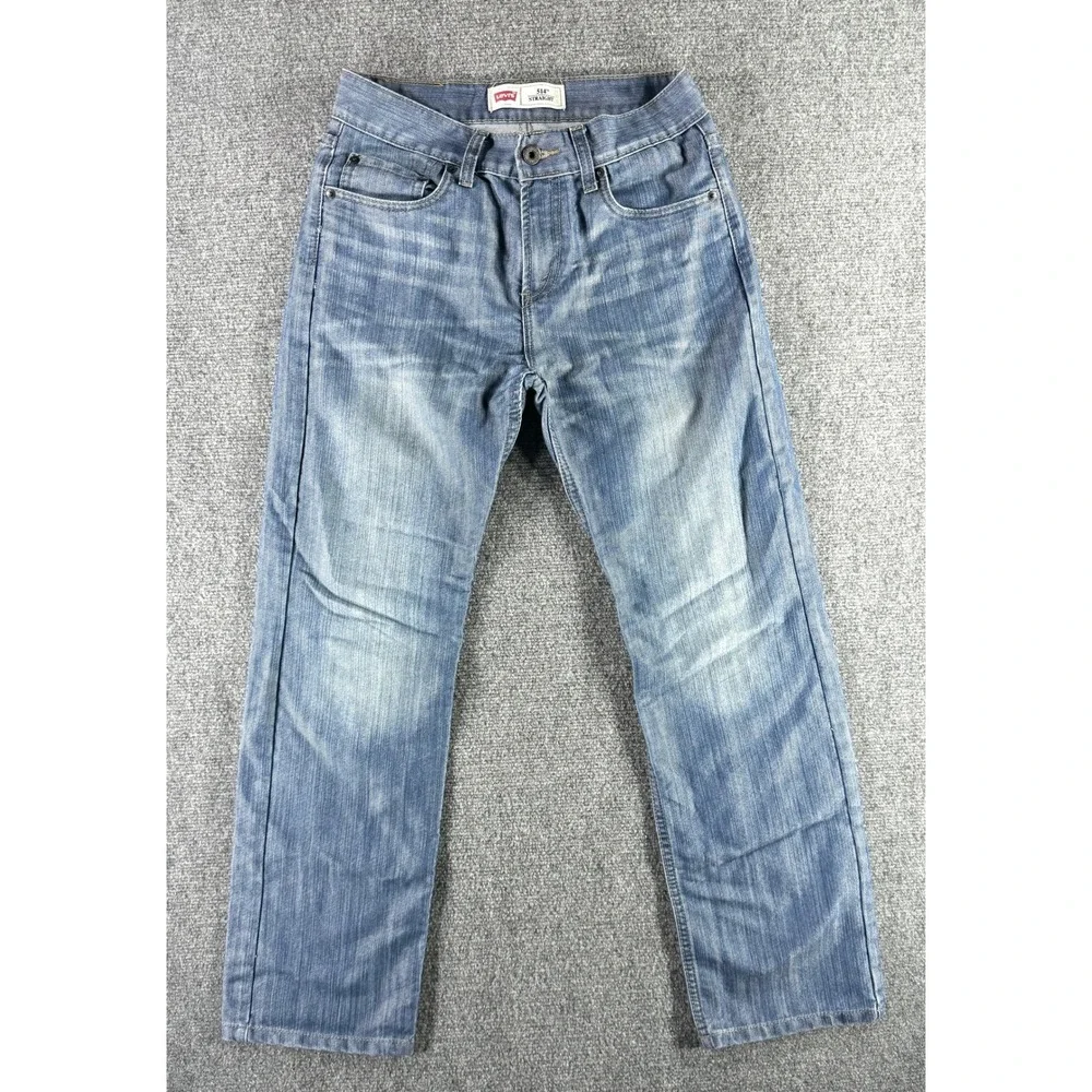 Levis 514 Straight Fit Blue Denim Jeans Medium Wash 18 Reg Classic Casual